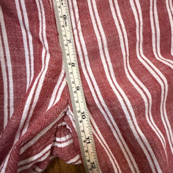 Banana Republic Rowan wide leg red tripe’s crop pant 4 - Picture 6 of 10